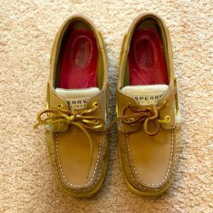 Gold Sperry Top Siders